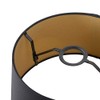 QAZQA Modern Cotton Lampshade Black 32I25I18 with Gold I Brass