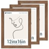 TENIBYC 12x16 Picture Frame Set of 3 - Natural Walnut,