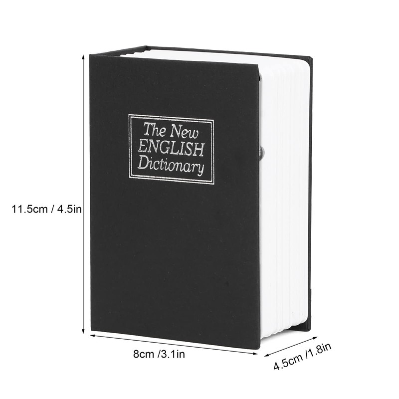 Topyond Mini Book Safe,Simulation Design with Key Lock, Secure Storage
