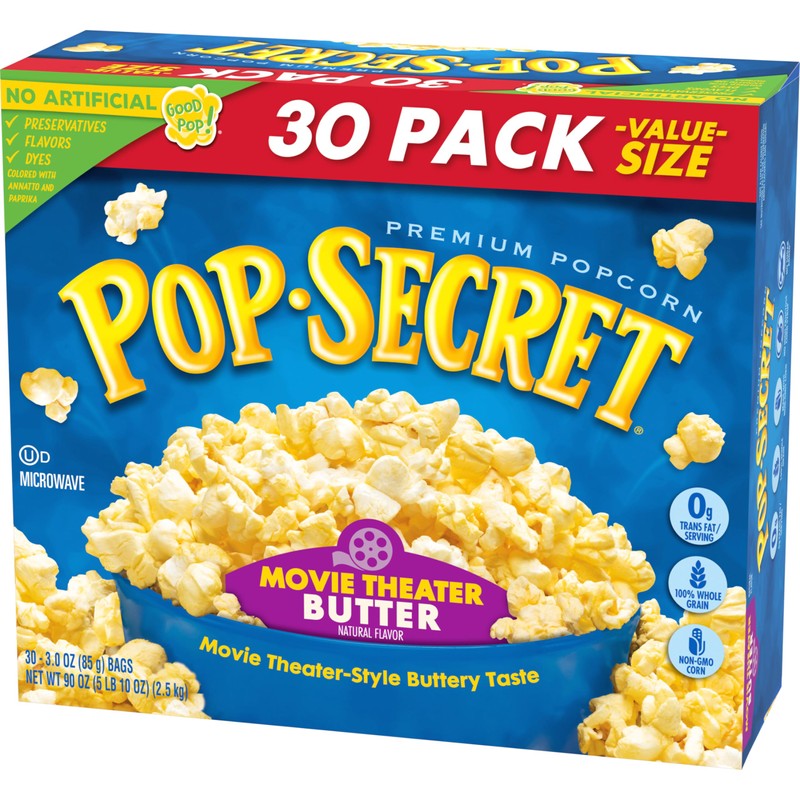 Pop Secret Microwave Popcorn, Movie Theater Butter Flavor, 3 Oz