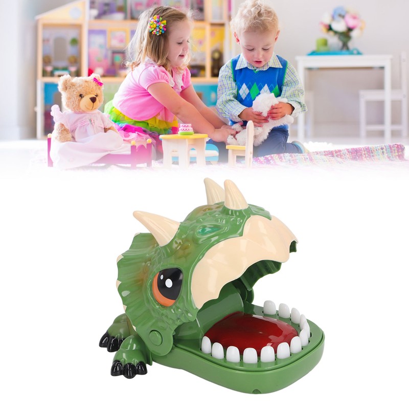 Finger Biting Prank Toy Dinosaur Shaped Interesting Interactive Press Teeth