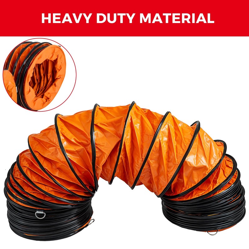 Happybuy 25ft PVC Flexible Duct Hose for 10" Utility Blower