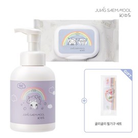 Jung Saem Mool 키즈 소프트클렌징티슈 30매 + 키즈 마일드 버블 폼 450ml + 굴리굴리 필기구 세트 Kids Soft Cleansing Tissue 30 Sheets + Kids Mild Bubble Foam 450ml + Rolling Writing Tools Set