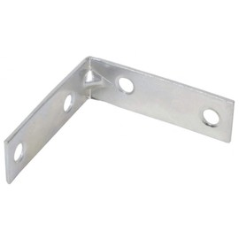 Merriway BH05818 (10 Pcs) Bright Zinc Plated Corner Braces Brackets Plates, 75 mm (3 Inch) - Pack of 10 Pieces