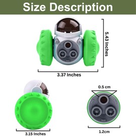 Roger Pet! Dog Treat Toy for Small Dogs, Food Dispenser Toy, Interactive Dog Toy, Cat Slow Feeder Toy, Treat Dispenser for Dog IQ Training, Durable and Suitable for Dogs and Cats. (Green)