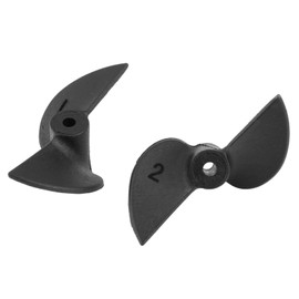 KIMISS RC Boat Propeller 1 Pair Remote Control Ship Parts 2s Cw CCW Plastic RC Boat Propeller Set for 2mm Shaft Left Propeller Boat Model Remote Controlled App Controlled