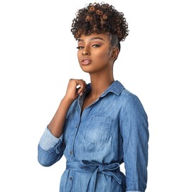 Sensationnel Curls Kinks & CO COILY 3C-4A Instant Drawstring Ponytail - IP RULE BREAKER (T1B/BG [T:Off Black, B:Burgundy])
