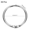 sourcing map 36pcs Shower Curtain Rings, 1.3 Inch ID Iron