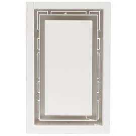 Fittes Framed Double Air Channel Wall Vent Cover 4x10 Inch, DIY AC & Heat HVAC Wall and Ceiling Cover, Airflow Dampers, Luxe+, Steel, Satin White