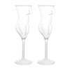2Pcs Body Shaped Cocktail Glass Set, 6.09oz Clear Hand Blown