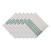 DII Everyday Collection, Fringed Stripe Tabletop, Napkin Set, Teal, 6