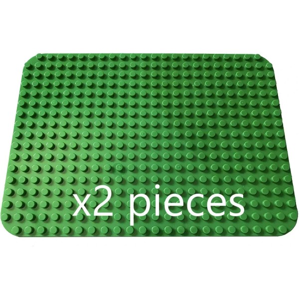 15" X 10" Green Baseplate for Large Blocks 2 pcs