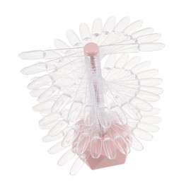 IWOWHERO Nail Art Display Stand Spiral False Nail Rack Nail Sample Display Spiral Nail Color Chart Spiral Display Stand for False Nails Spiral Nail Sample Display Plastic Transparent