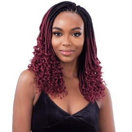 Freetress Synthetic Crochet Pre-Looped Braid - STRAIGHT GORGEOUS LOC 12" (1B Off Black)
