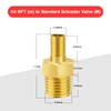 GODESON Air Inflator Adapter,1/4 NPT (m) to Standard Schrader Valve