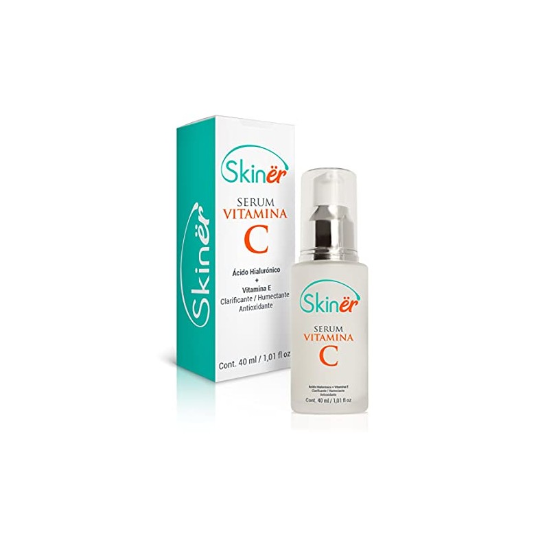 Skinër Serum Vitamina C + Vitamina E + Ácido Hialurónico,