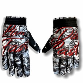 Live Fast Die Last Cholo Motorcycle Gloves 2XL - Best Mountain Leather Dirt Bike Moto Riding Motorcycle/Motocross Gloves for Men, Women Bikers