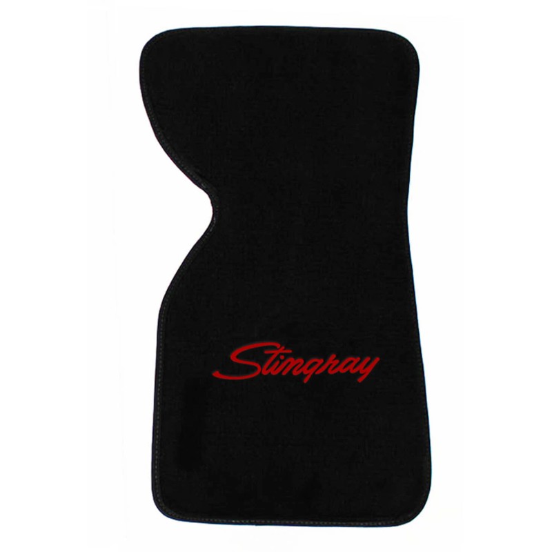 AFM NEW! Black Floor Mats 1968-1982 Chevy Corvette W/ Embroidered