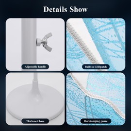 Wedding Butterfly LED Floor Lamp: Hanging Butterfly White Color Ceiling Light - Romantic Wedding Decoration Lights Fixture - Adjustable Height Creative Butterfly Props (1, 60 CM/23.6 IN(Blue Light))