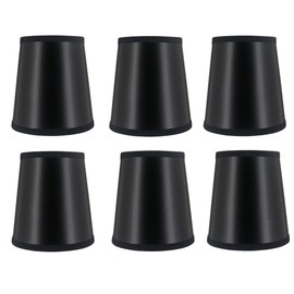 Upgradelights Black 4 Inch European Drum Chandelier Lamp Shades (Set of six shades) 3x4x4
