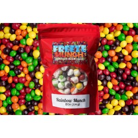 Freeze Munch Freeze Dried Rainbow Munch Candy Crunchy Frittles Skittlez 8 Oz Bag