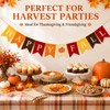 Adurself Happy Fall Burlap Banner with Pumpkin, Pre-Strung Faux Burlap