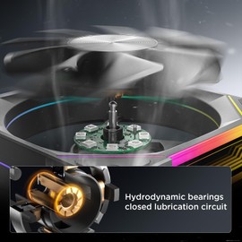 AsiaHorse AMICIPro 120mm ARGB PC Fans,Ultra-Quiet Operation <30dB, 1800 RPM HDB Bearings, 12 LED Lights, Aura SYNC Compatible for Enhanced Cooling and Visuals (Non-Illuminated Blade)