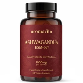 Ashwagandha KSM-66® Root Extract, 1000mg per Serving, 60 Vegan Capsules
