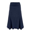 Laphilo Women's Plain Viscose Casual Elastic Waist Flared Midi Skirt
