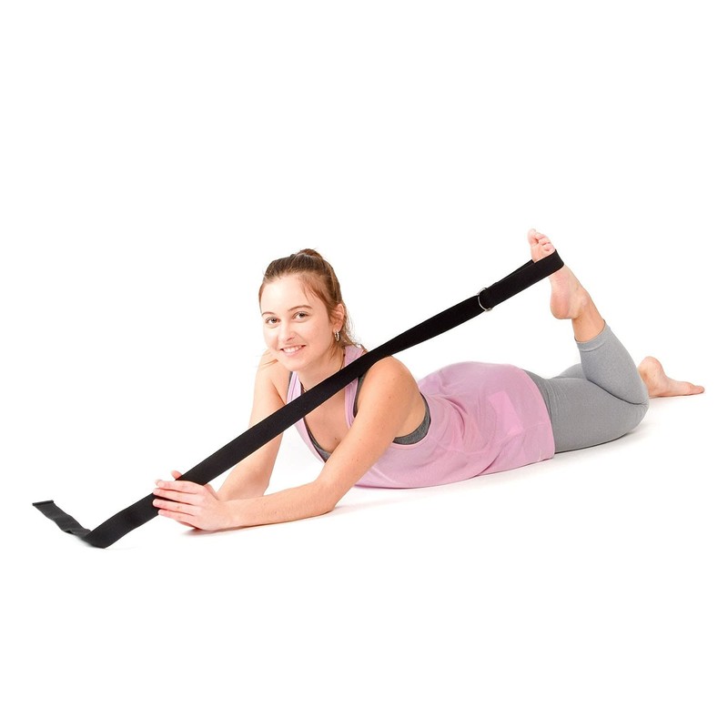 OLIVER Yoga Strap 250 cm Black Cotton Yoga Accessories