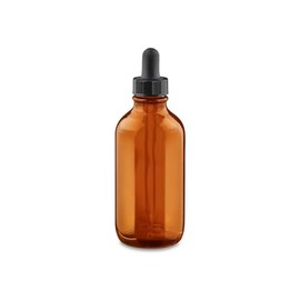 United Scientific™ 8oz (240mL) Leakproof Flint Glass Dropper Bottles, Amber Glass, Pack of 12