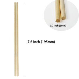 UEJYWUY 600 Pairs 8 Inch Disposable Chopsticks, Separated Sleeved Individually Clear Packaged Wrapped Disposable Bamboo Chopsticks, Bamboo Wooden Chopstick for Noodles, Sushi, Asian Food