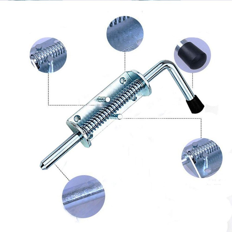 KAIISSA Spring Latch Door Bolt Bolt Galvanised Steel with Suspension