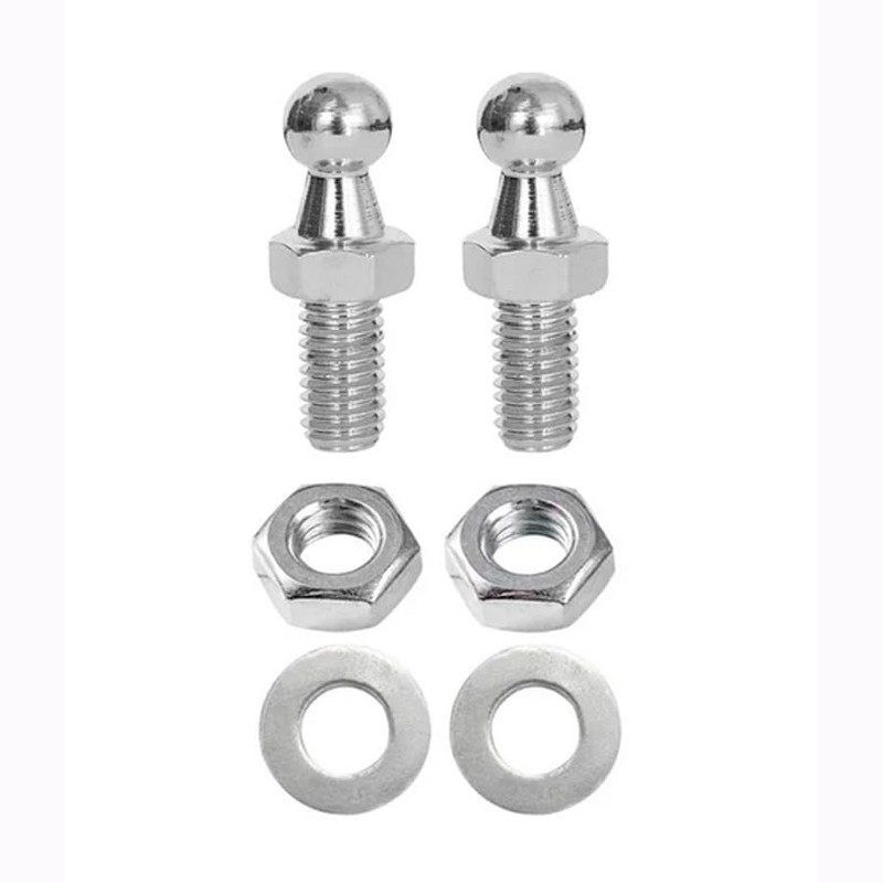 TOOMYAUTO M6 x 10mm Silver Ball Stud Bolts, Pack of