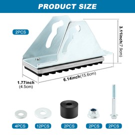 2 Replacement Feet Kit for Extension Ladder, Extension Ladder Feet, Fit for D1200-1(15&16)/D1218-1/D1220-1(14-18)/D1200-2(15-21)/D1300-2(7-12)/D1700-2EQ/D1800-2EQ/D8220-2EQ(Color:as Shown)