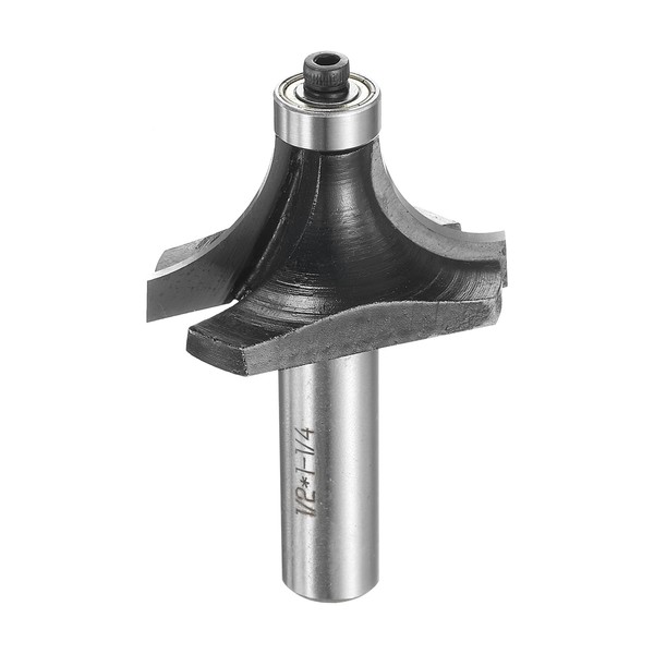 sourcing map Roundover Router Bit 1/2" Shank 1-1/4" Cut Diameter