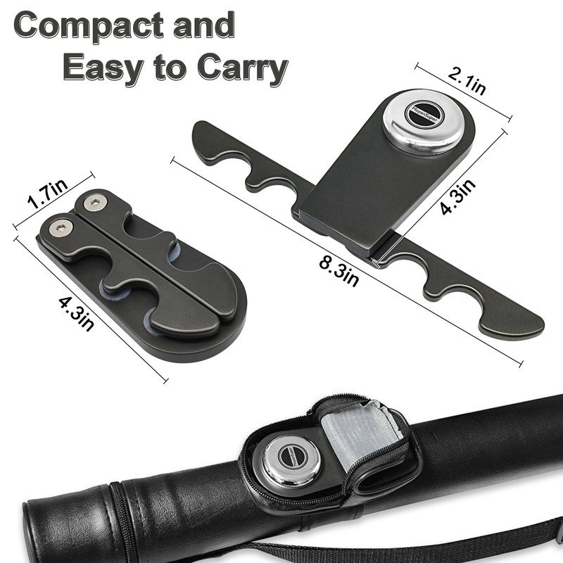 MoyanSuper Portable Pool Stick Holder - 4-Cue Weighted Claw Holder