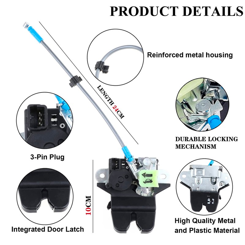 E-Vniko Rear Trunk Latch Actuator Compatible for Hyundai Sonata 2015