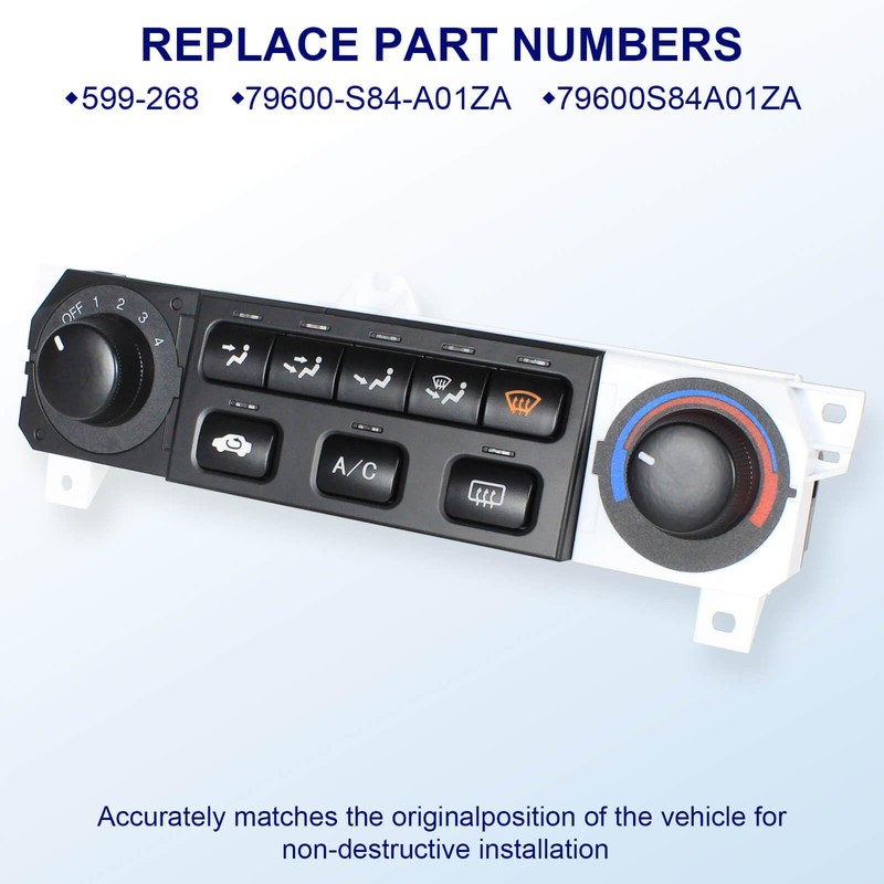 Heater Climate Control Switch Module Panel 79600-S84-A01ZA Compatible with Honda
