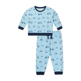 MONICA + ANDY Baby Organic Sporty Sweatsuit, On Wheels, 3-6m