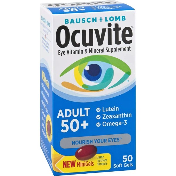Bausch + Lomb Ocuvite Premium Vitaminas Ojos Adulto 50+ 50 Capsulas Eg Oo6