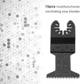 Multitool Blades Pack of 15 Oscillating Saw Blades 44 mm Multitool Oscillating Tool Accessories for Fein, Dremel, Vickers etc.