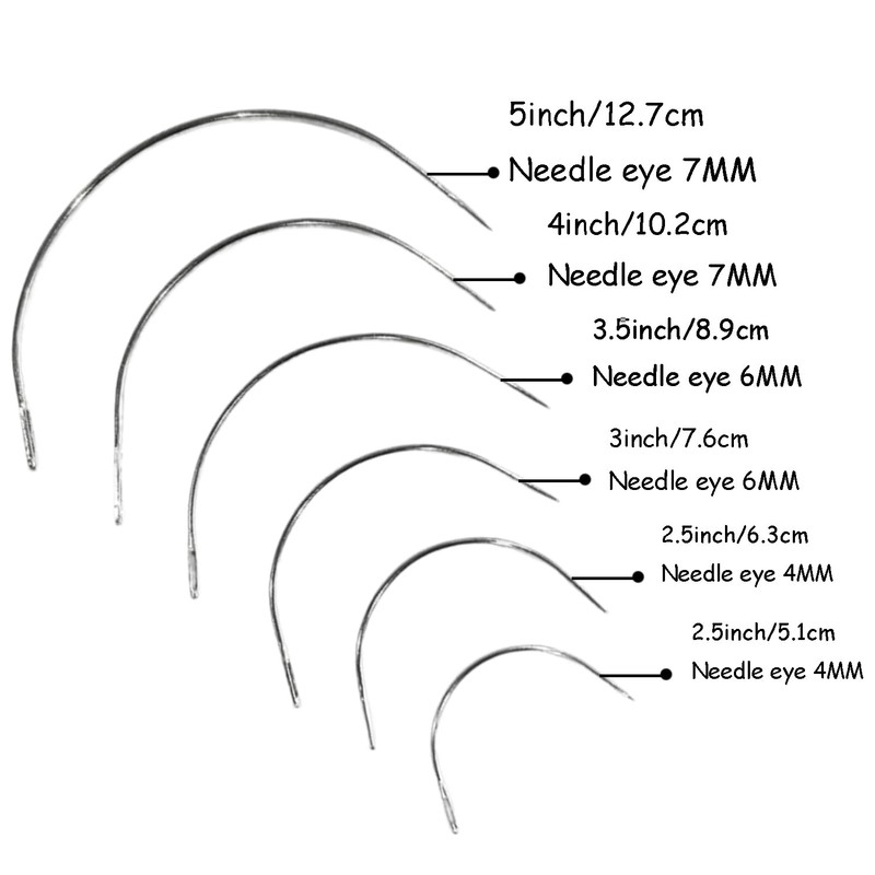 Pack of 12 curved needles, curved needles, thin needle, upholstery