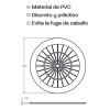 Tapete Atrapapelo Coflex PC-B101 Transparente para Coladera 11.2cm