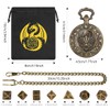 Mini DND Dice Set, with Steampunk Dragon Head Pocket Watch