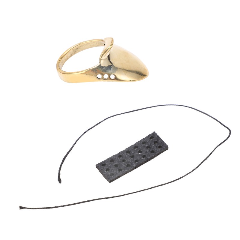 Brass Archery Thumb Ring Portable Finger Protector with Anti Lost