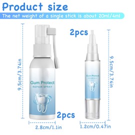 Benaewa 4 Pcs Teeth Whitening Pen Set, Gum Repair Gel for Protect Gums, Oral Care