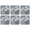 Plymouth Pottery - White Poppies Coasters - Set of 6