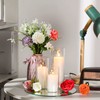 Shihanee White Pillar Candles and Glass Cylinder Vases Clear Cylinder