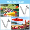 PATIKIL 8.5x5mm Kayak Paddle Snaps, 16 Pack Tent Pole Clips
